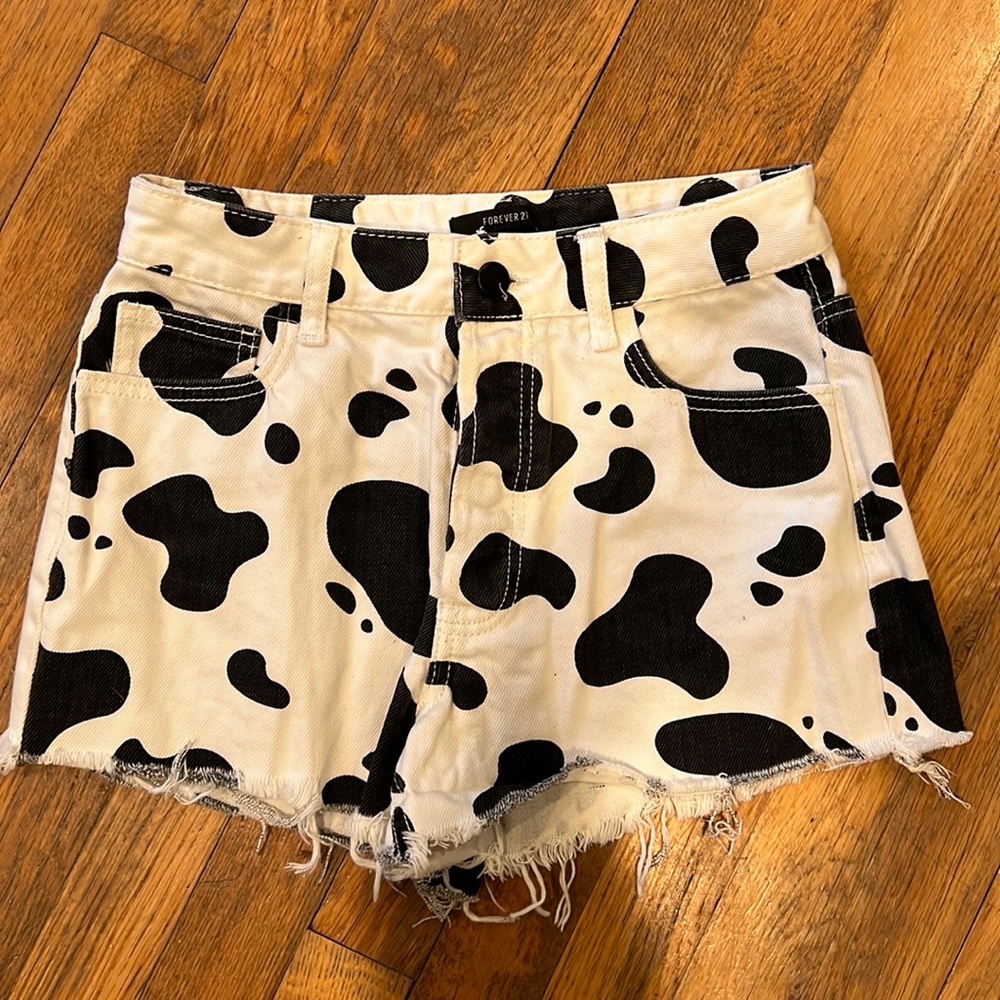 Cow Print Jean short